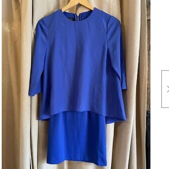 Ted Baker Silk Overhang Tunic Dress in blue size 2 nwt - Picture 1 of 12